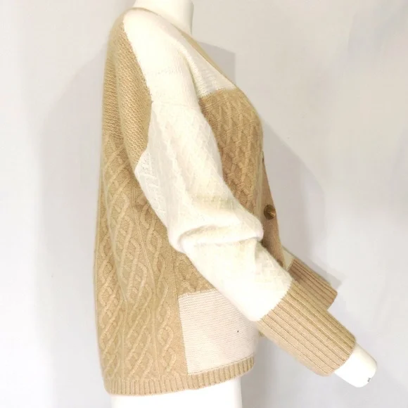 RACHEL ZOE ⚜100% 2-PLY CASHMERE CARDICANE - Picture 3 of 5